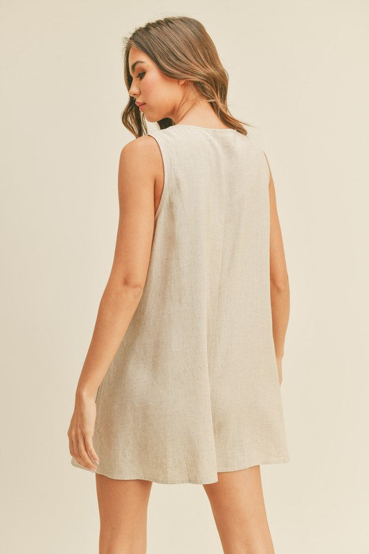 LINEN BEIGE JUMPSUIT