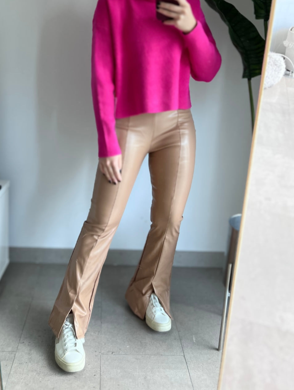 FLARE LEATHER PANT