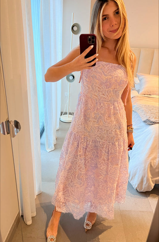 PINK & BLUE MIDI DRESS